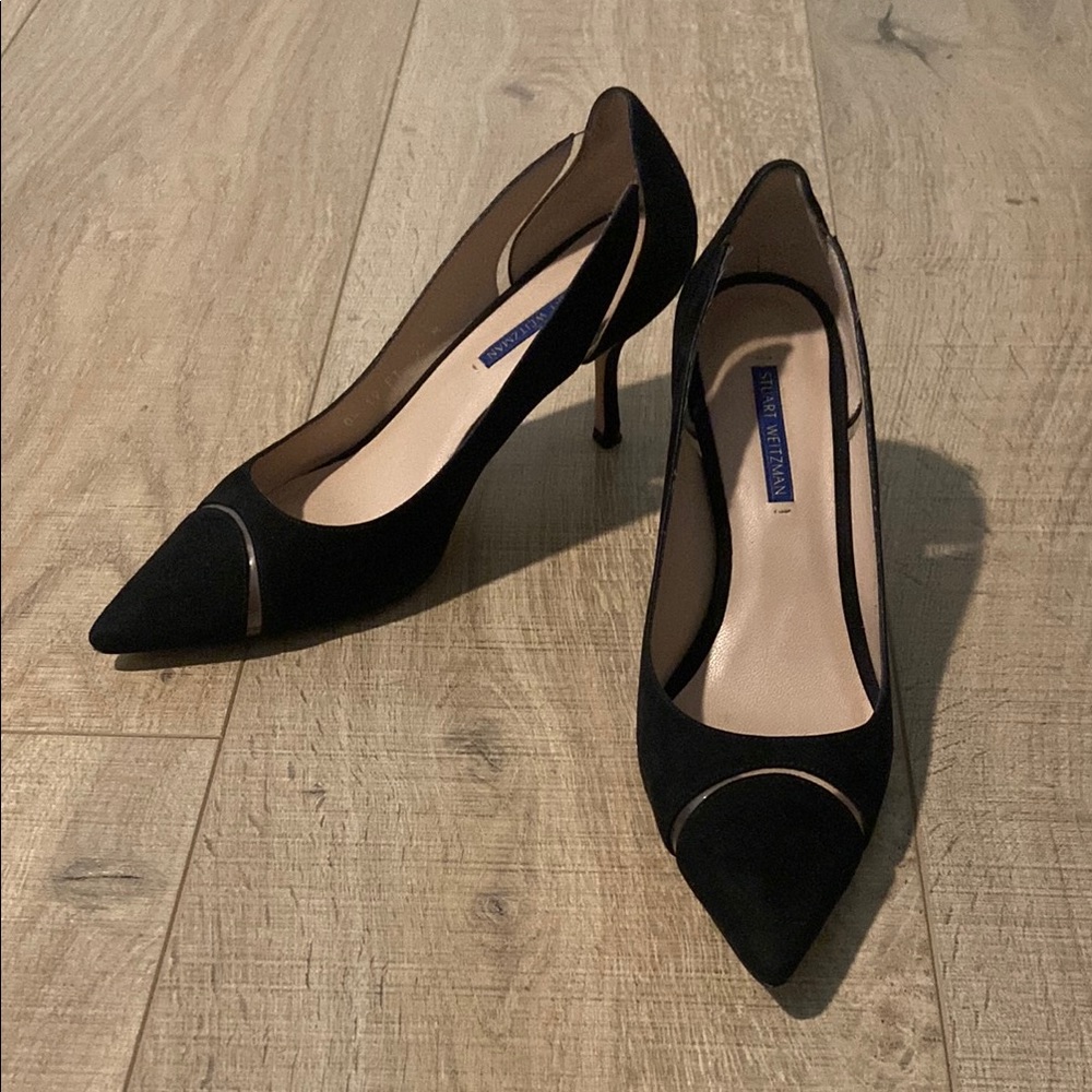 Stuart Weitzman Suede Black Heels